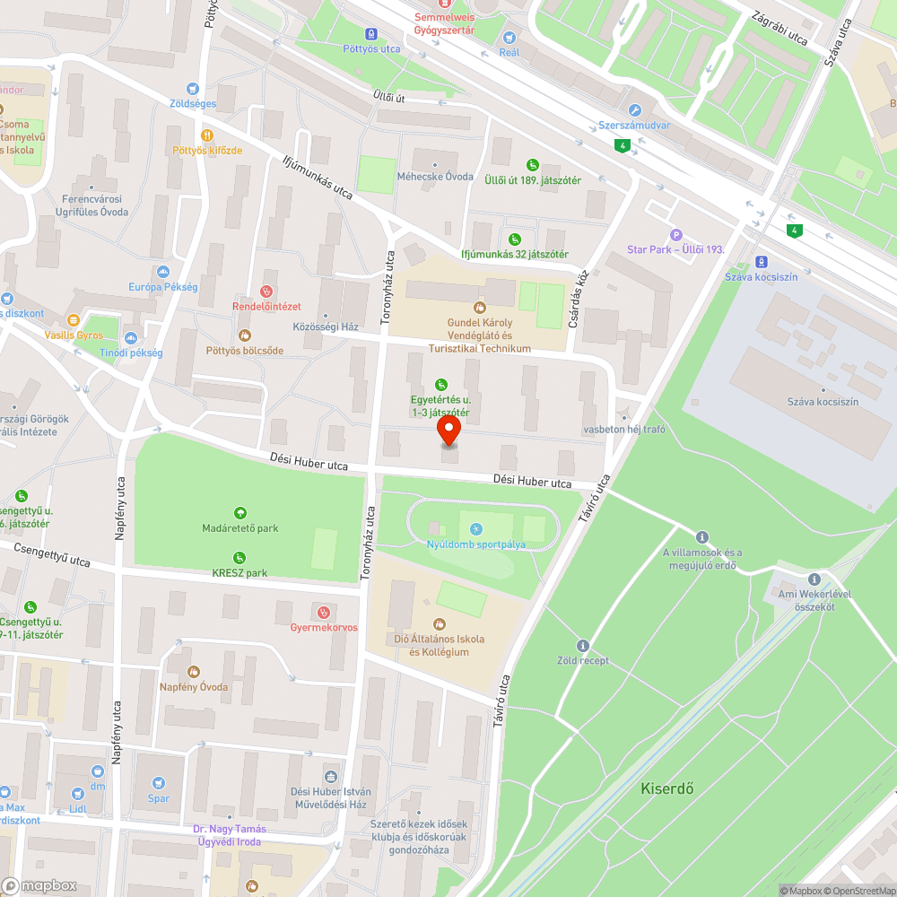 Elhagyott jármű bejelentés helye