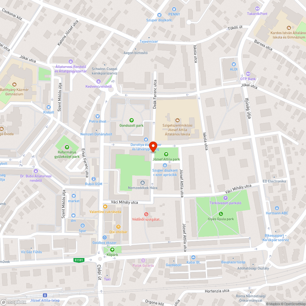 Zöldfelületi parkolás bejelentés helye