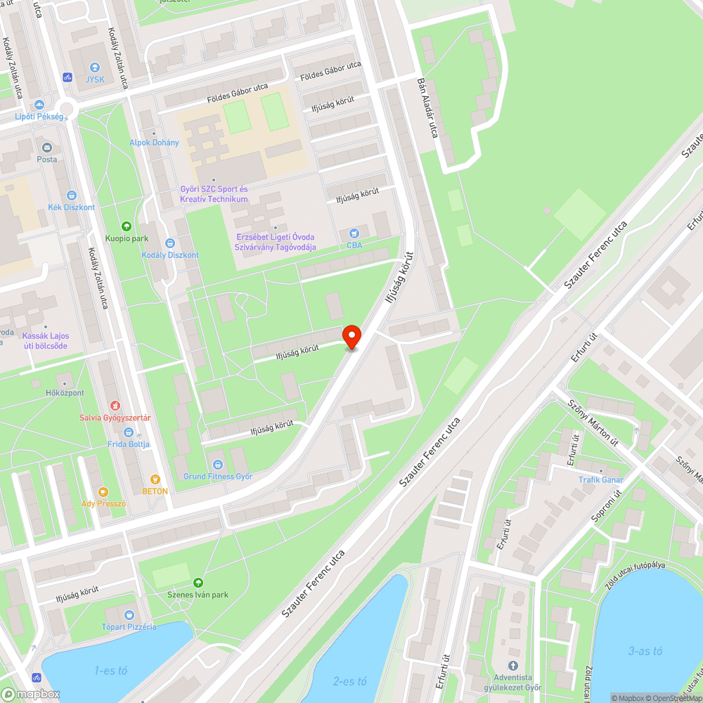 Hibás út menti lámpa bejelentés helye