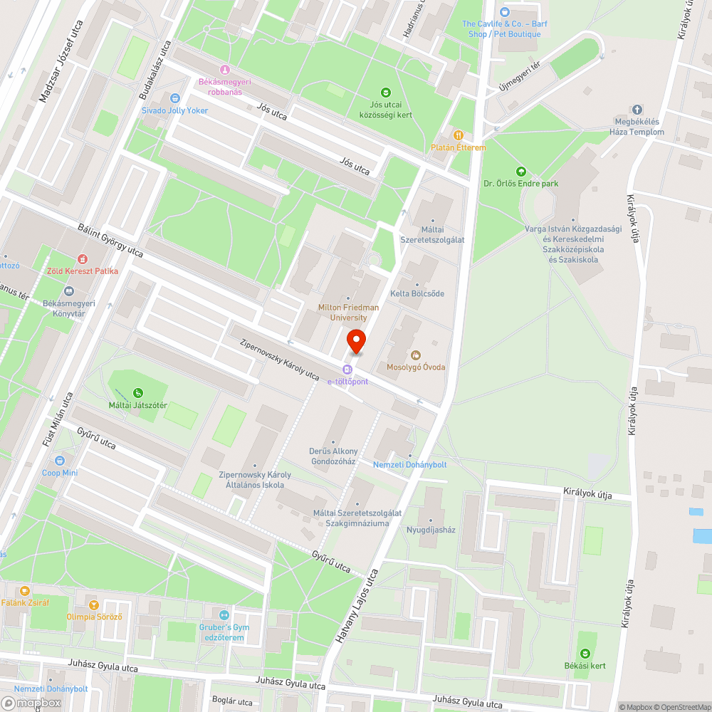 Kiégett lámpa bejelentés helye