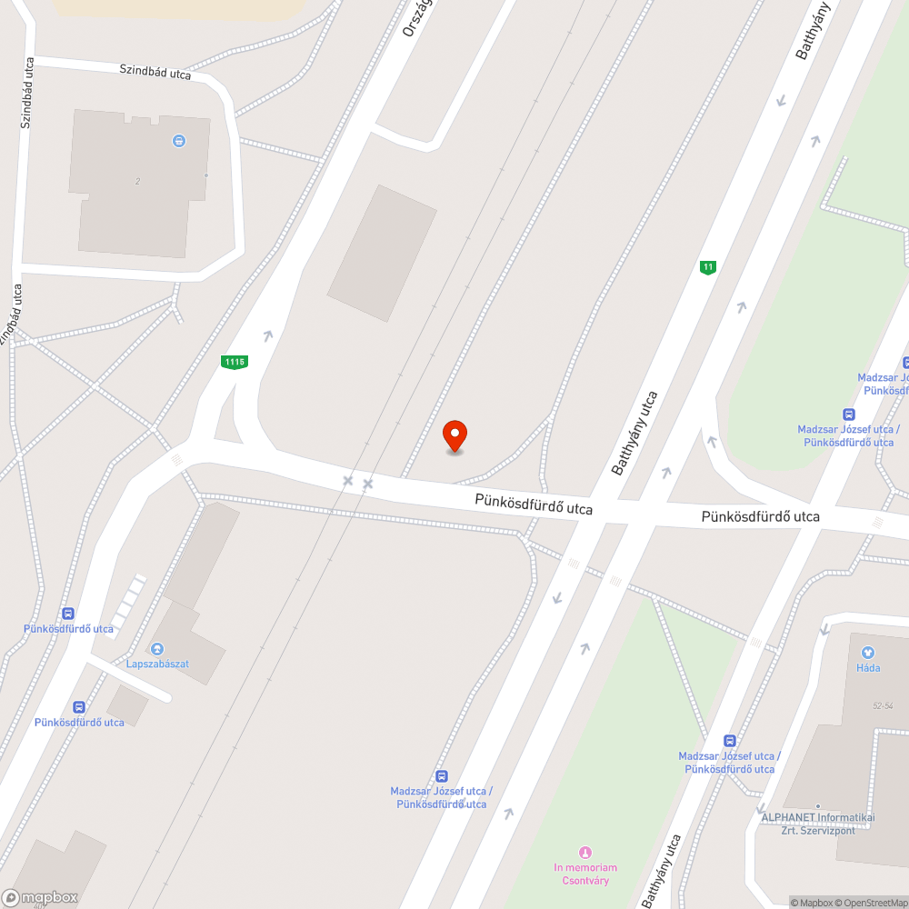 Megdőlt tábla bejelentés helye