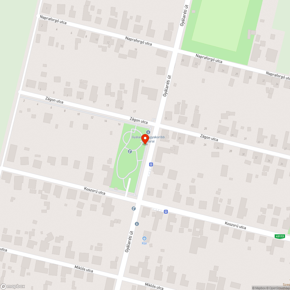 Járhatatlan járda bejelentés helye