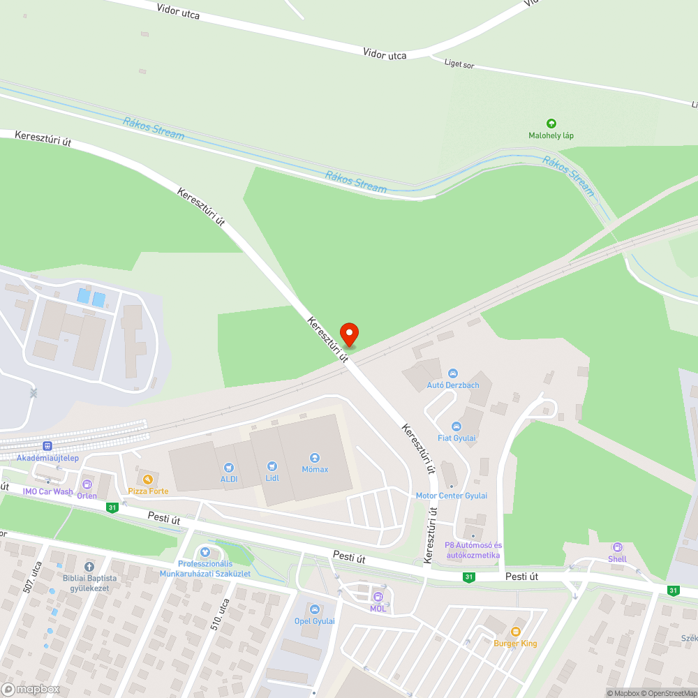 ÉLETVESZÉLYES széthulló felüljáró a vasúti pálya felett bejelentés helye