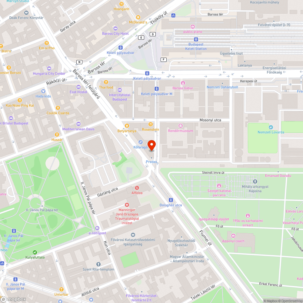 Járdahiba bejelentés helye