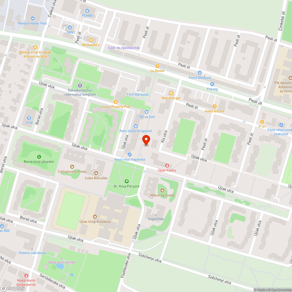 Széthullott lépcső bejelentés helye