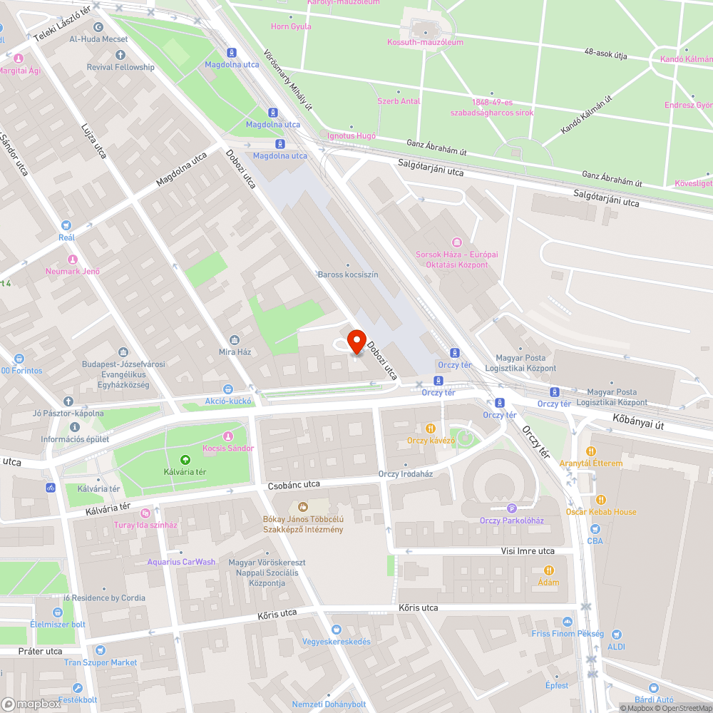 Orczy térnél rendszám nélküli elhagyott autó bejelentés helye