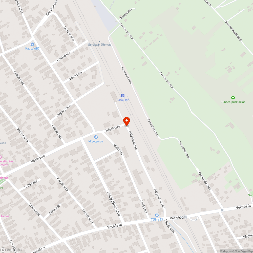 Elhagyott autó Sorosksár bejelentés helye