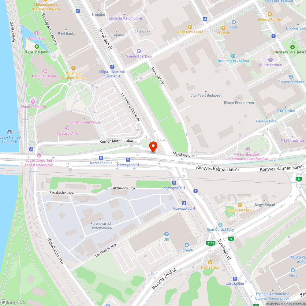 Feljáró az 1-es villamosnál bejelentés helye