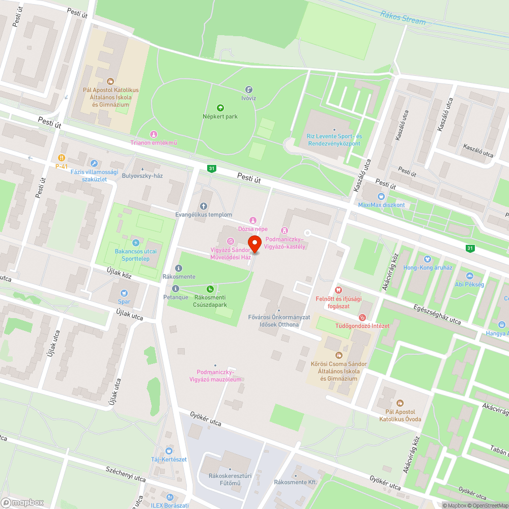 Lefedetlen akna a művelődési ház kertjében bejelentés helye