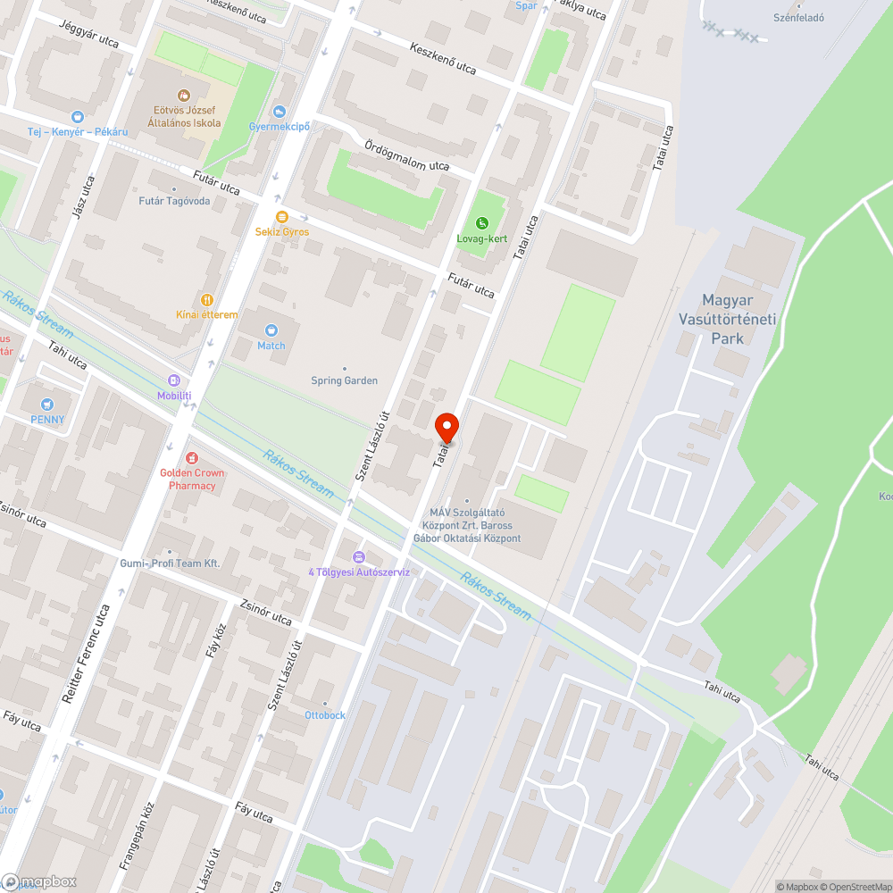 Zöldhulladék a Tatai utca 86-tal szemben bejelentés helye