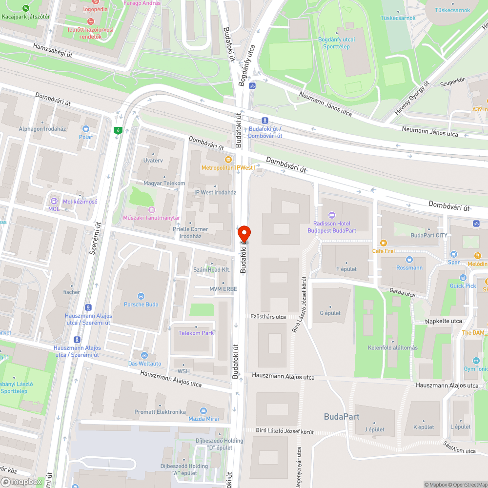 Kerékpárútra felhordott kavics bejelentés helye