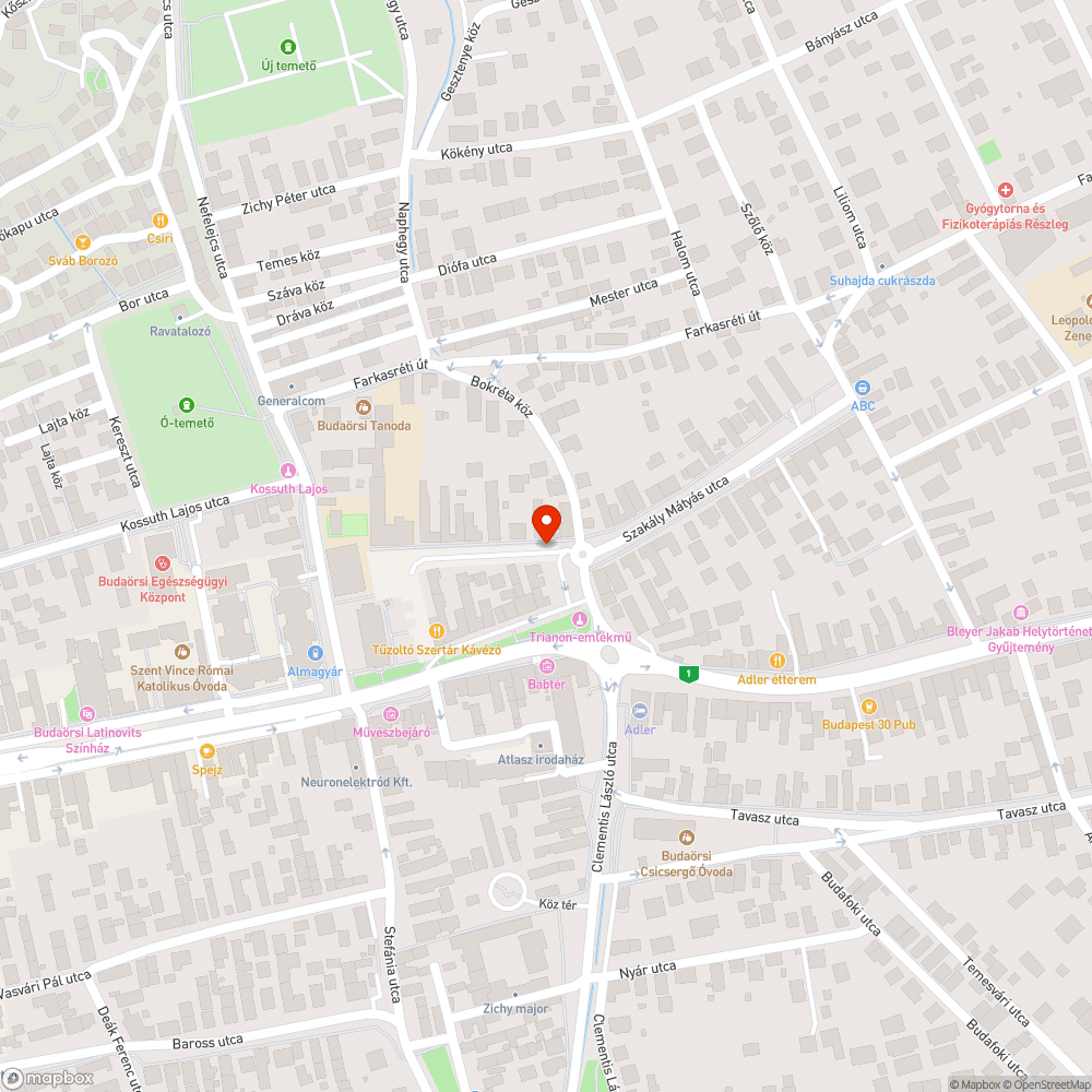 Eltűnt tábla bejelentés helye