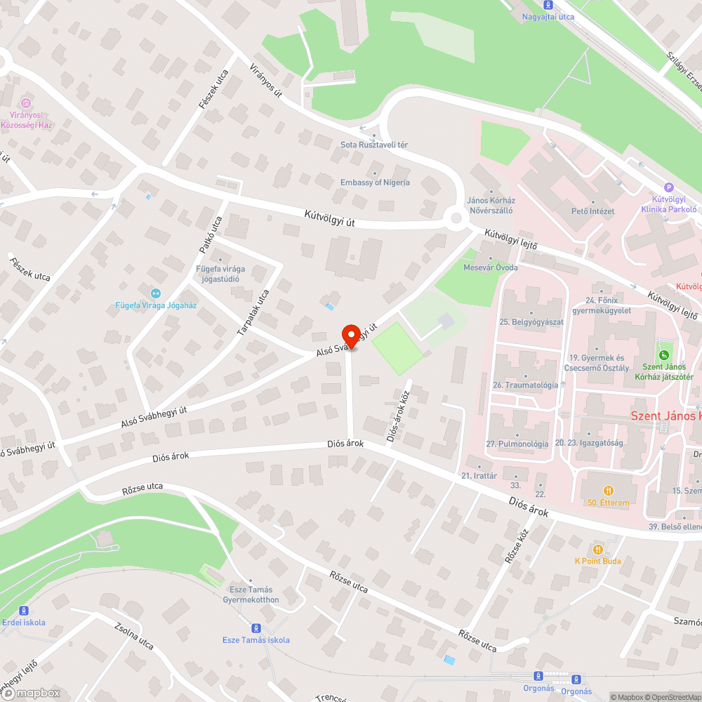 Keskeny járda bejelentés helye