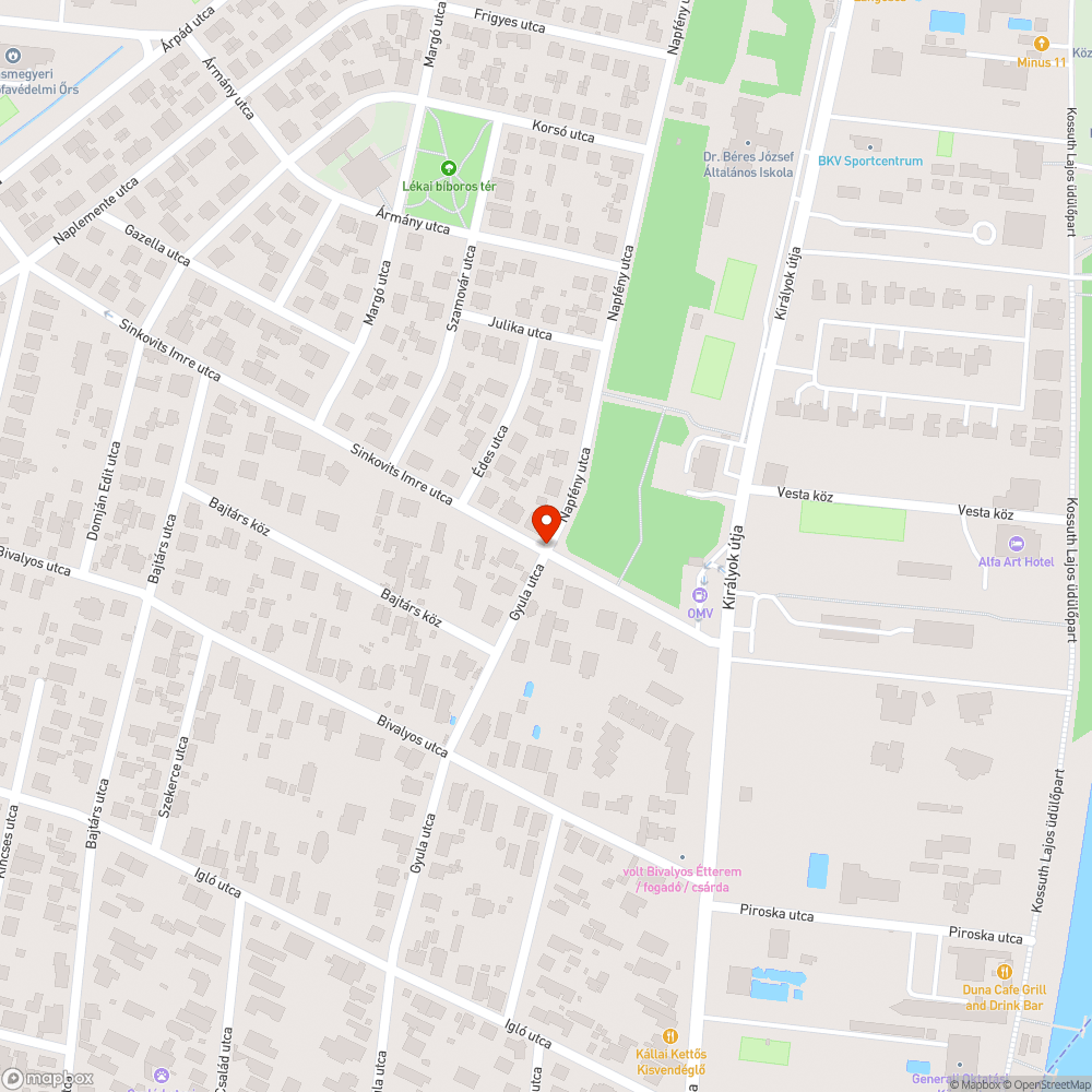 Süllyedő út bejelentés helye