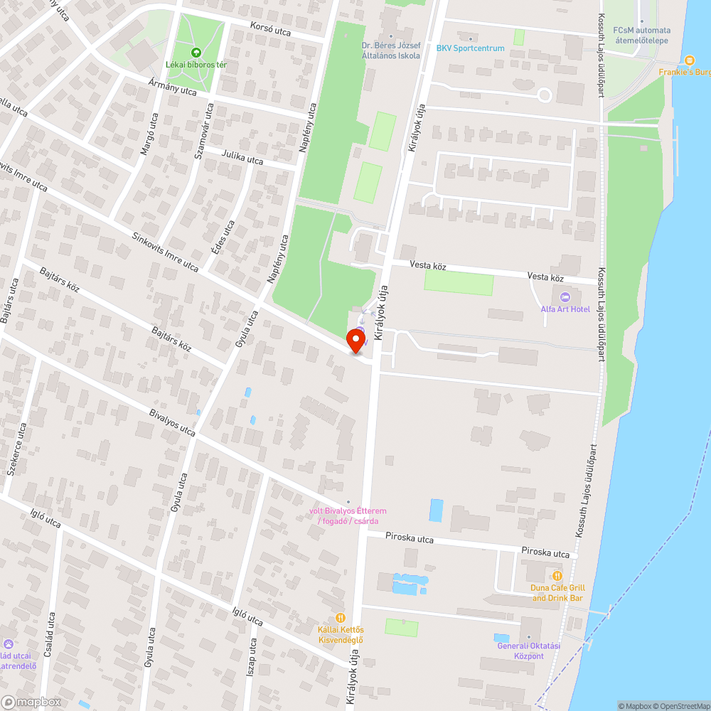 Megdőlt tábla bejelentés helye