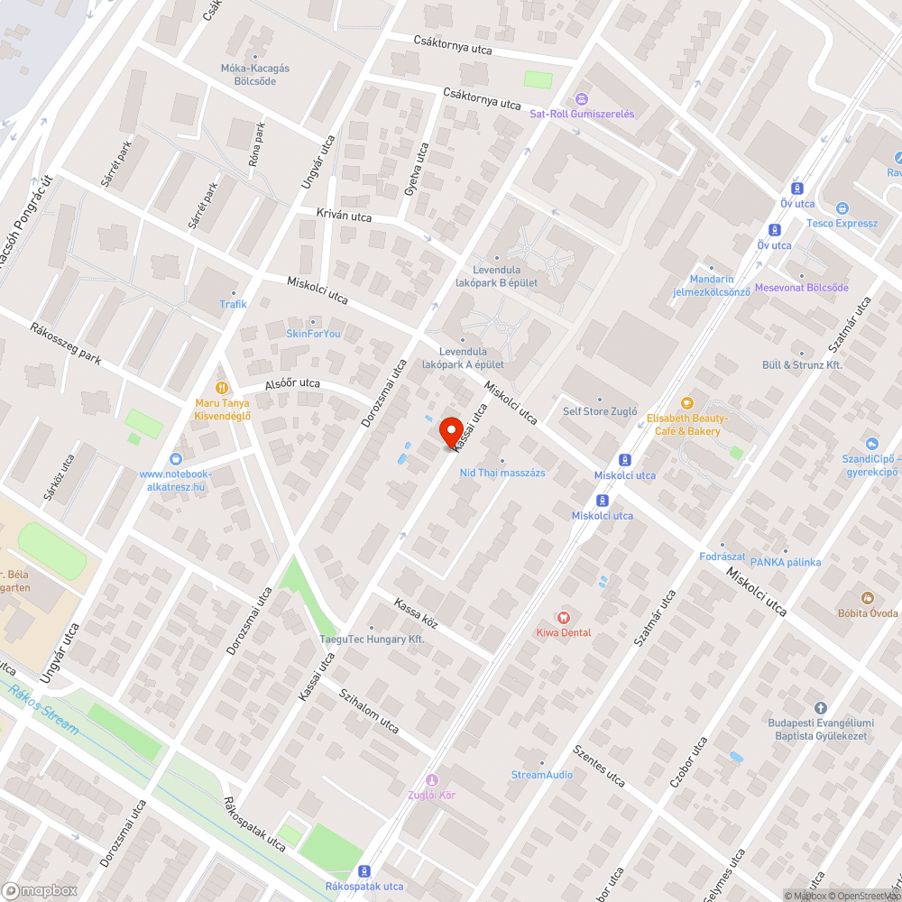 Elhagyott autó bejelentés helye