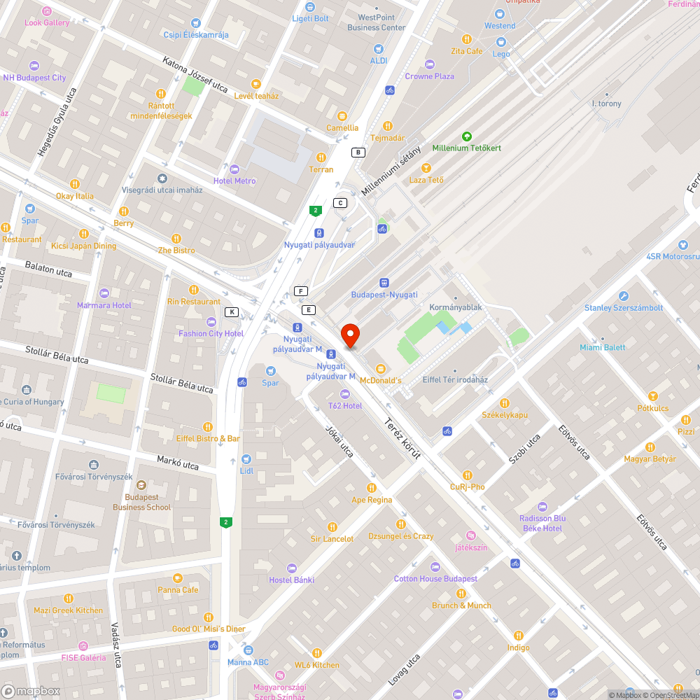 Legraffitizett, matricázott, távolról láthatatlan vészhelyzethívó állomás bejelentés helye