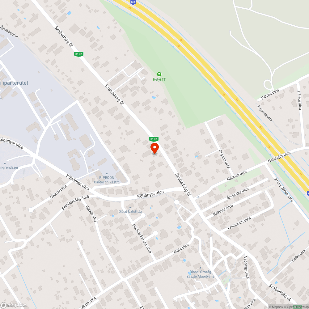 Veszélyes kátyú forgalmas útszakaszon bejelentés helye