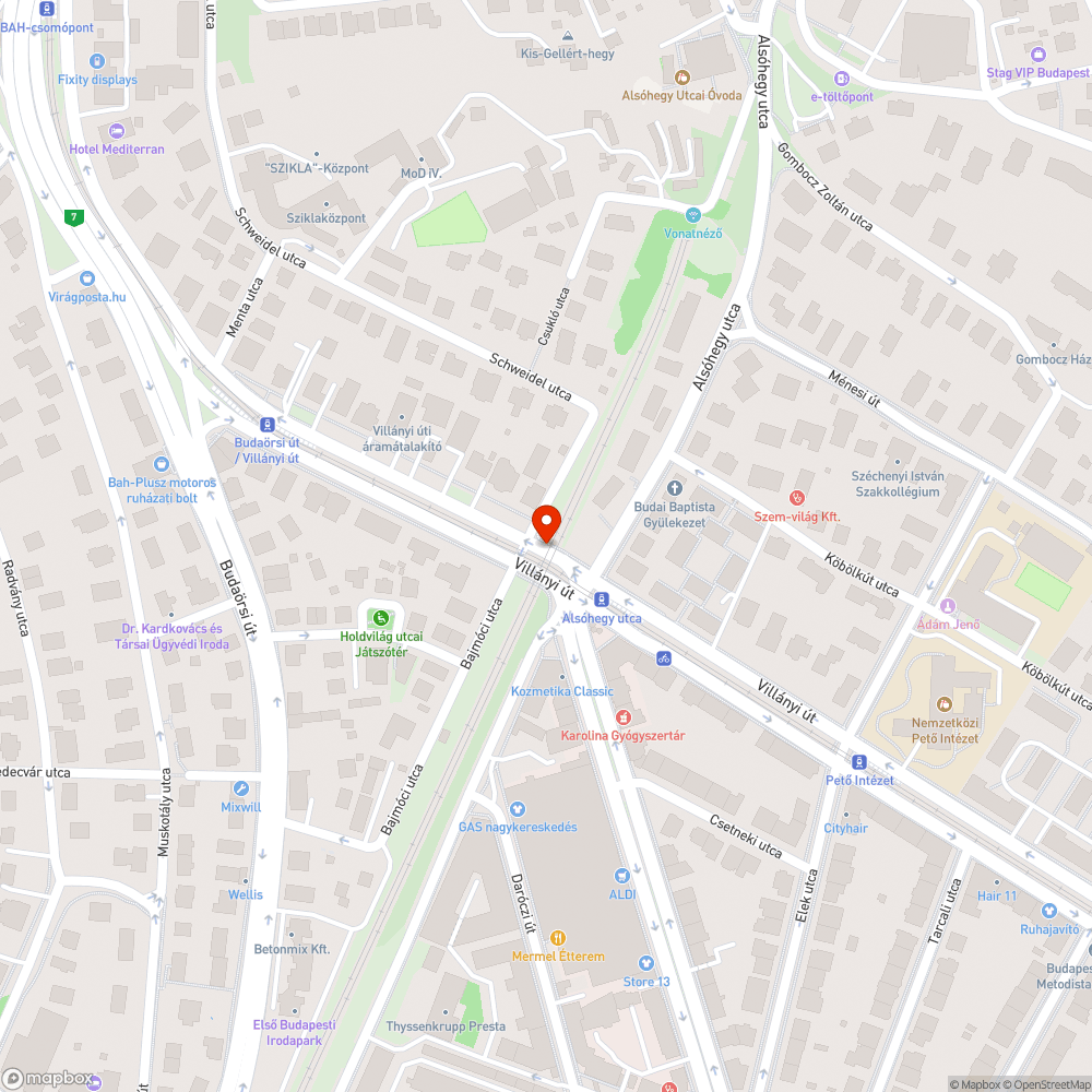 XI. Villányi úti vasúti híd állapota bejelentés helye