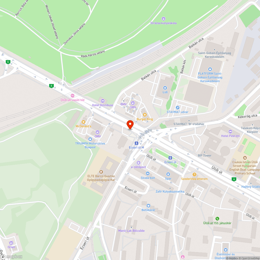 Üres oszlop és hiányzó tábla bejelentés helye