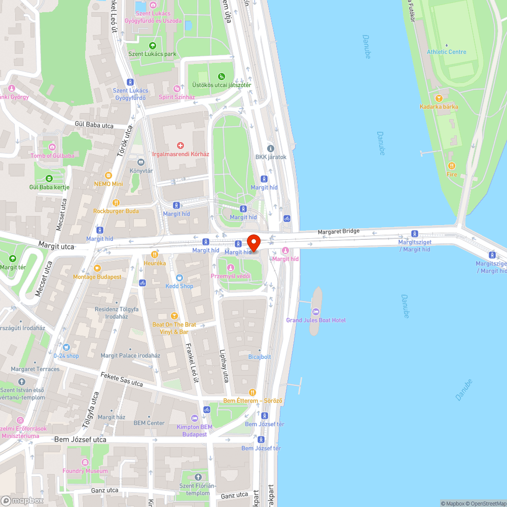 Margit híd 1. graffitik bejelentés helye