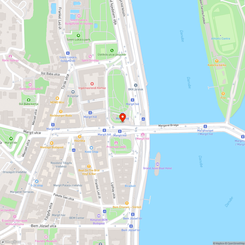 Margit híd 2. graffitik bejelentés helye