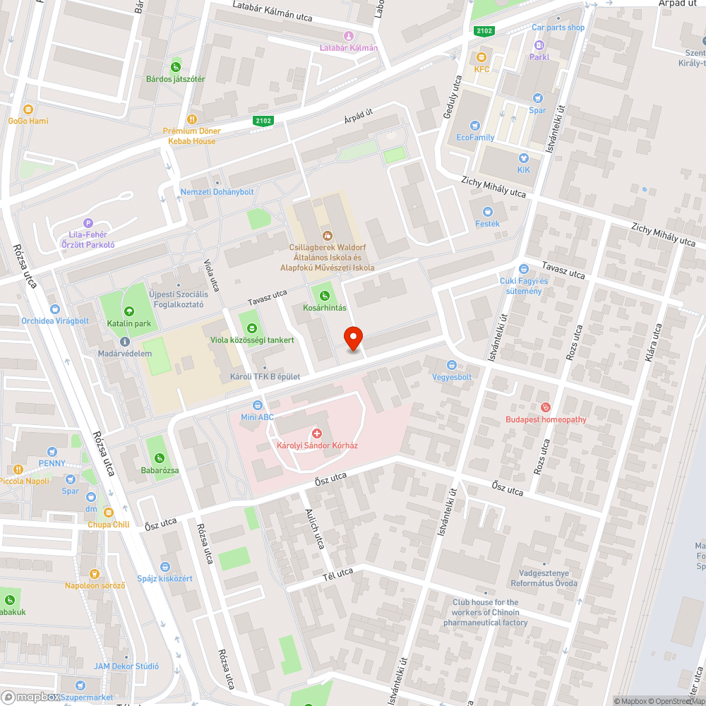 Elhagyott kisfurgon bejelentés helye