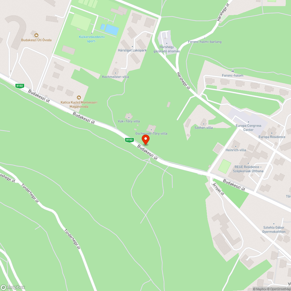 Villogó közvilágítás a Budakeszi úton bejelentés helye