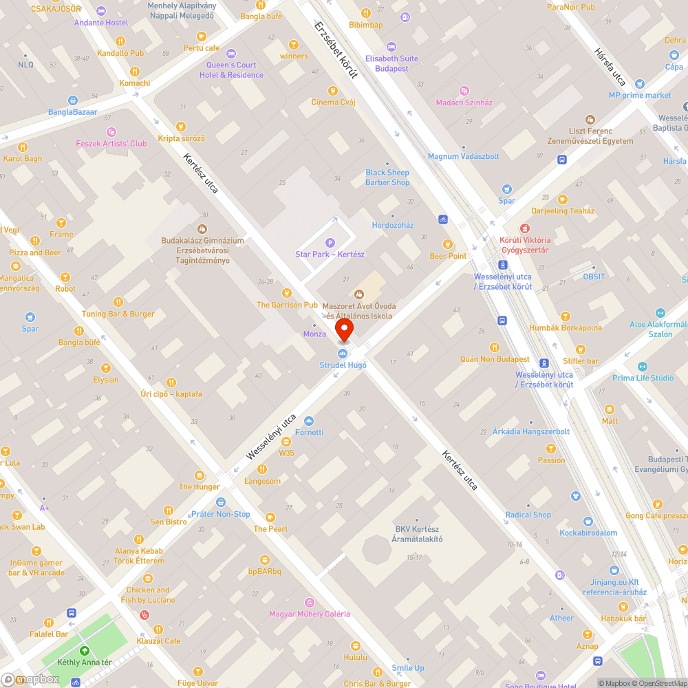 Nagyon keskeny járda bejelentés helye