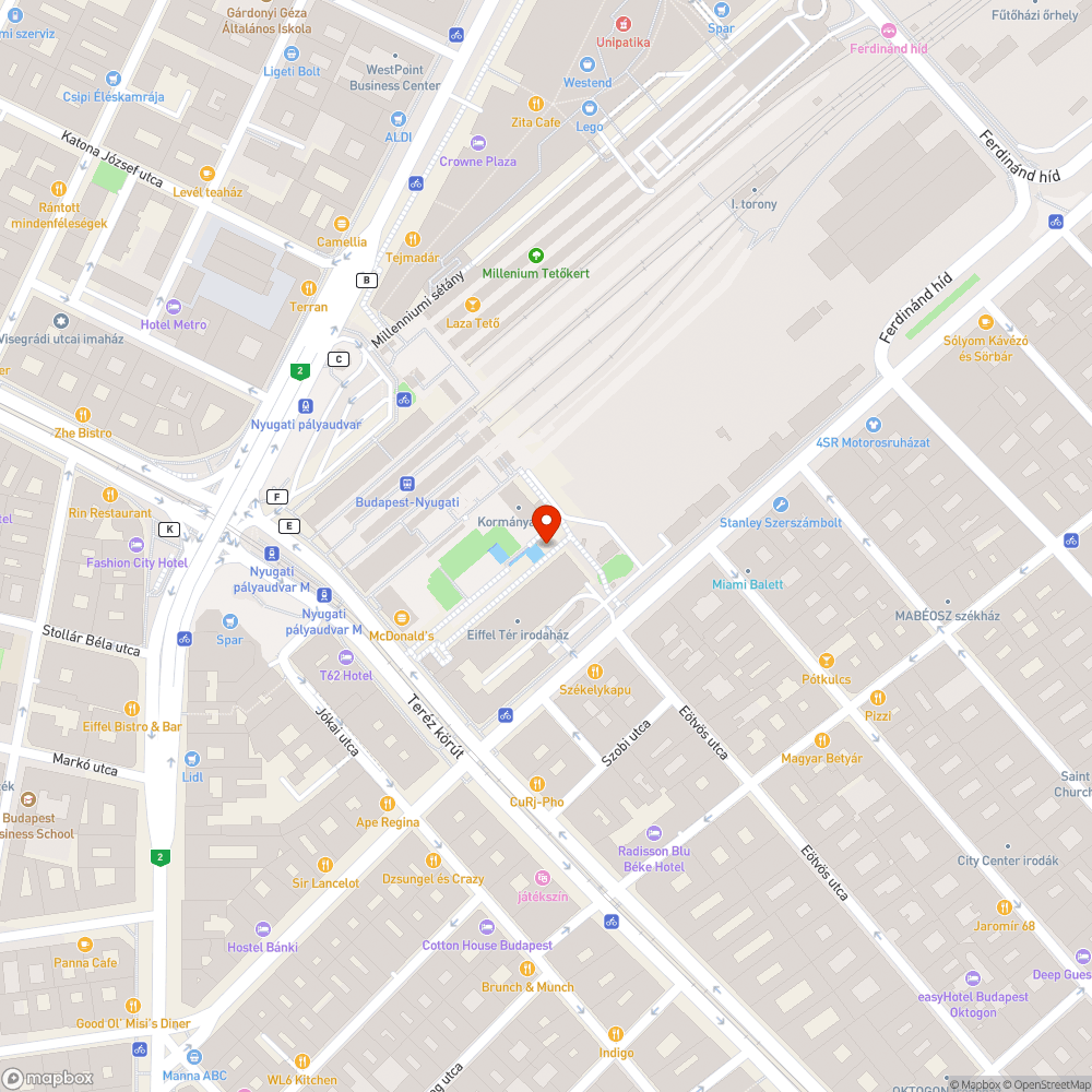 Kerékpártámasz bejelentés helye