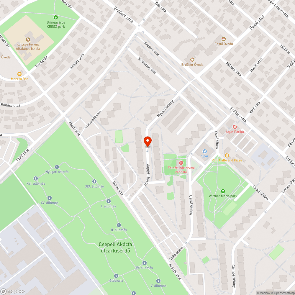 Parkolóhelyet foglal bejelentés helye