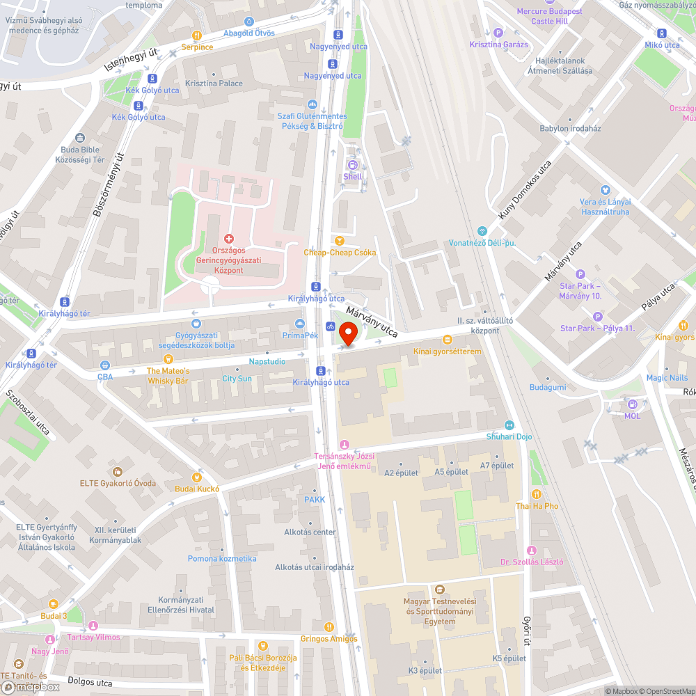 Megsüllyedt járda bejelentés helye