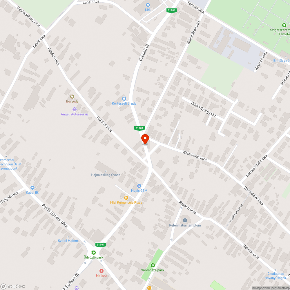 Zebra hiánya bejelentés helye