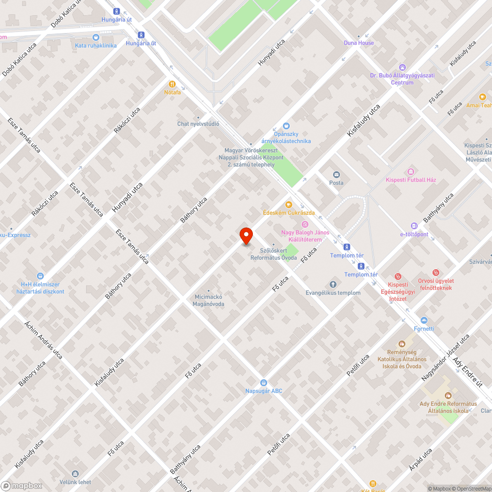 Megsüllyedt közmű bejelentés helye