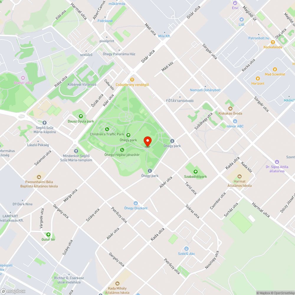 Kopott pad a kutyafuttatónál bejelentés helye