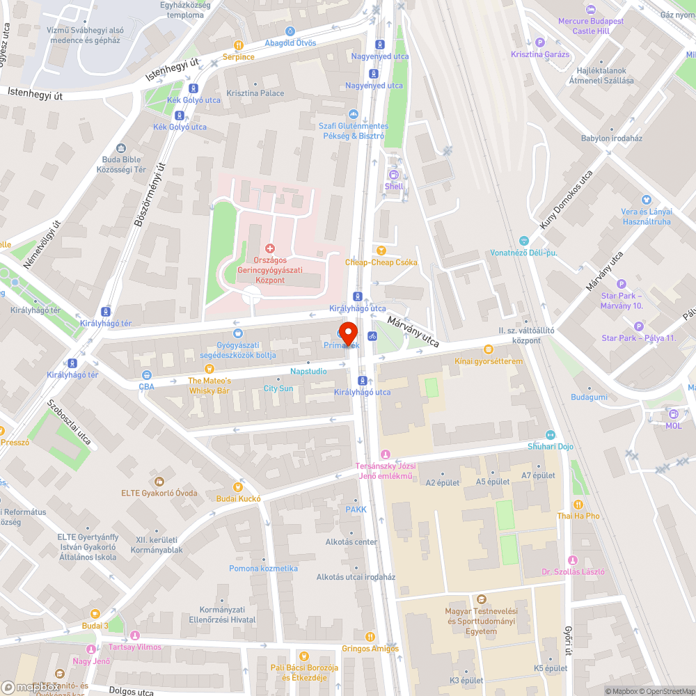 Megsüllyedt járda bejelentés helye