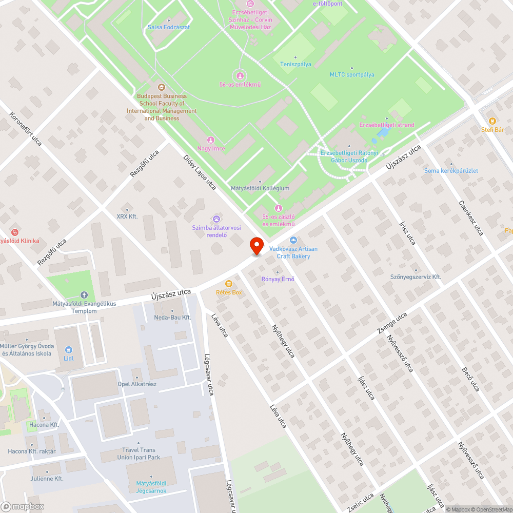 Kátyú bejelentés helye