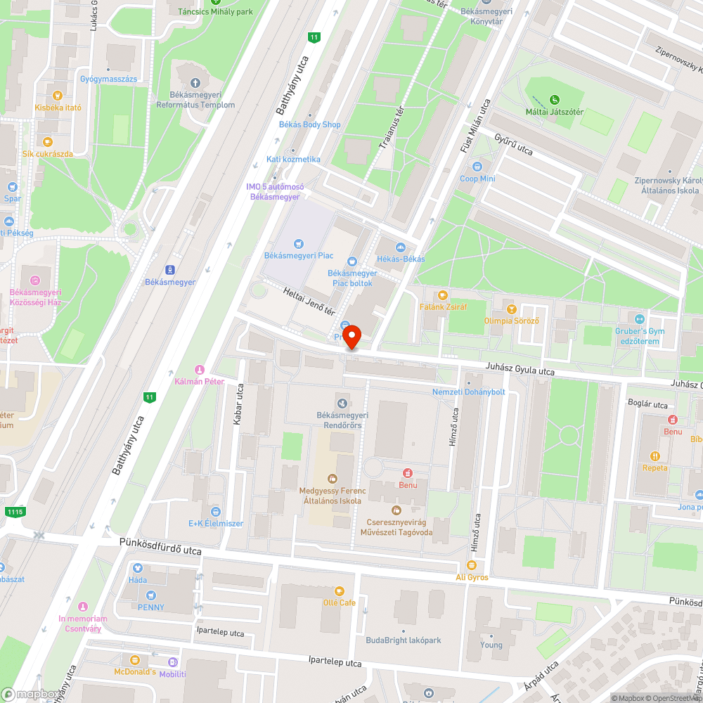 Eldőlt kettő poller bejelentés helye