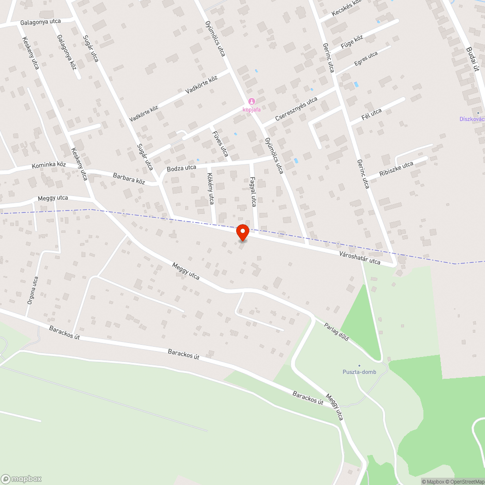 Út szélén lerakott szemét bejelentés helye