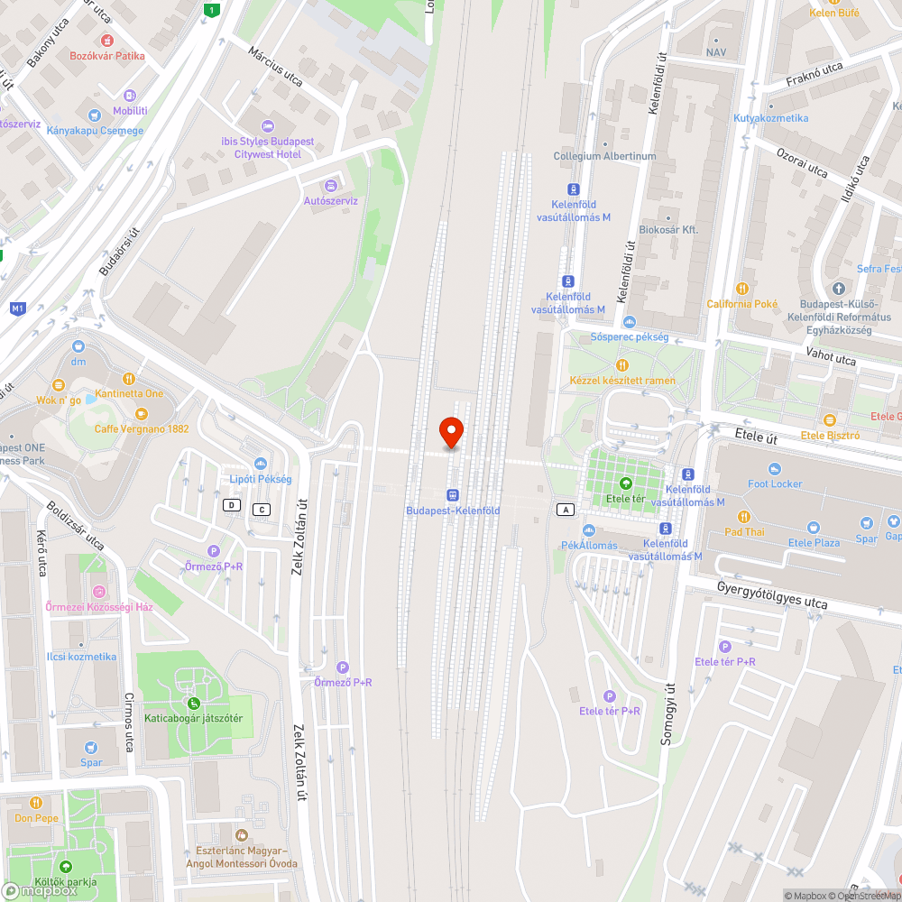 MÁV időzóna bejelentés helye