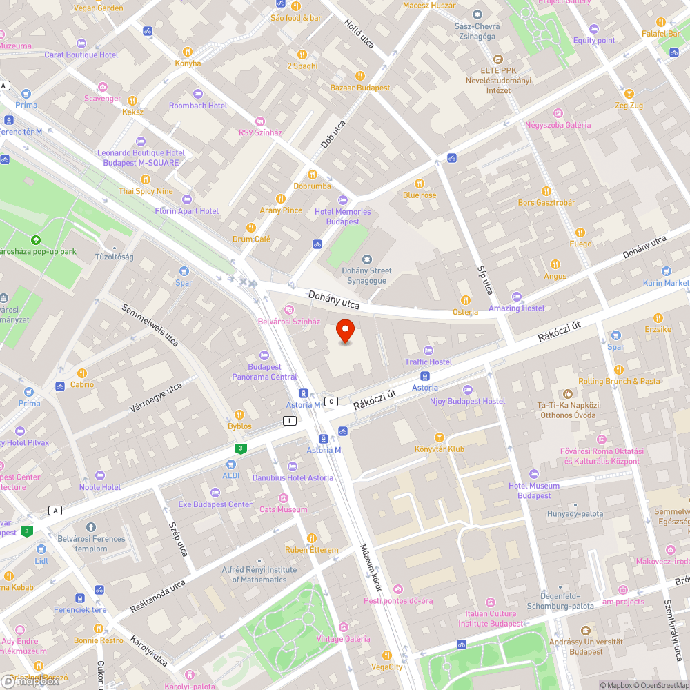 Graffitis kozműdobozok Astoria bejelentés helye