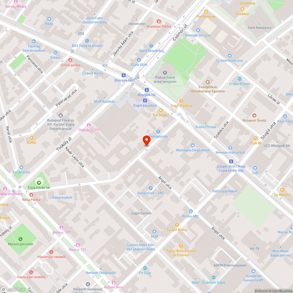 Üres fahely Bosnyák utcában bejelentés helye