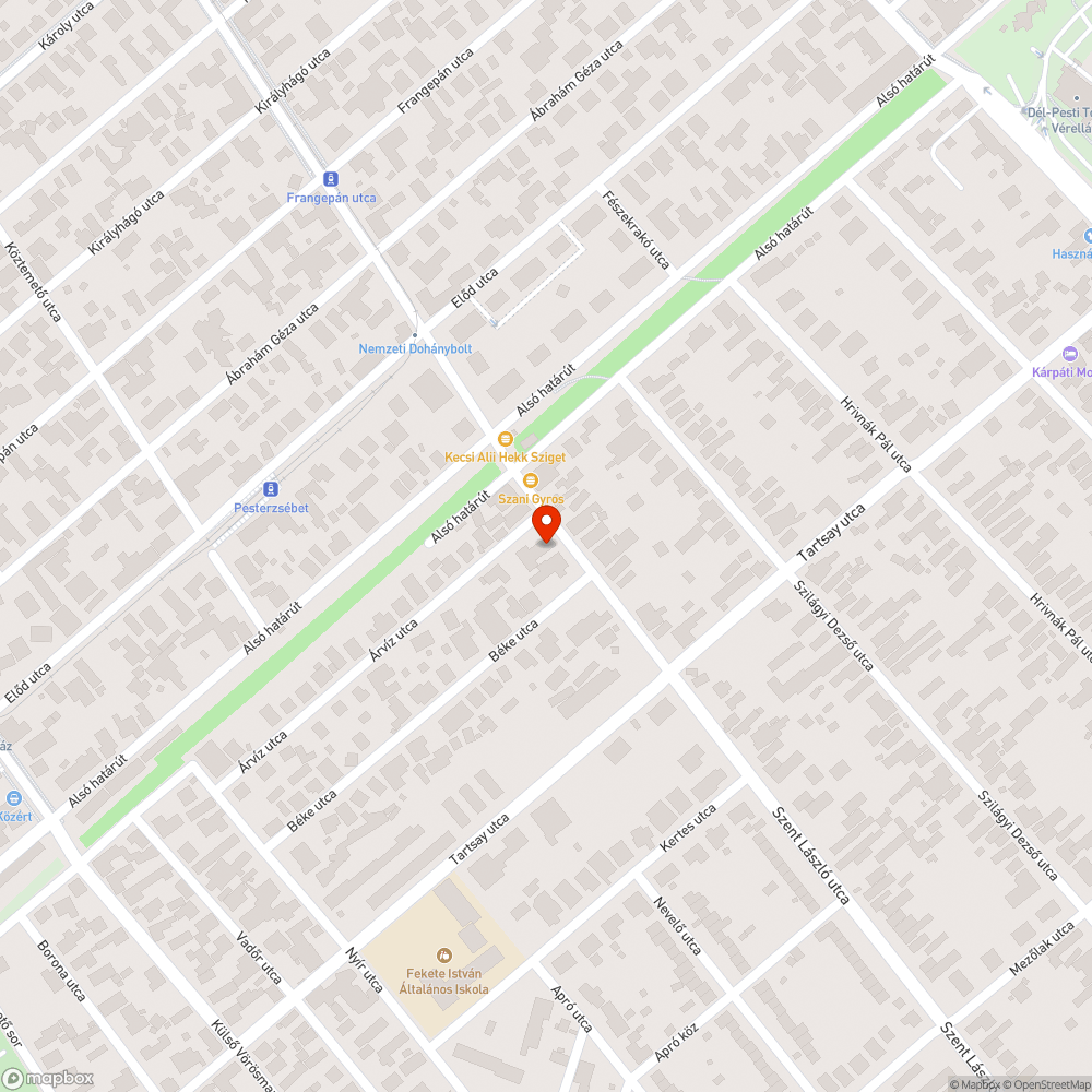 Megsüllyedt közmű szekrény bejelentés helye