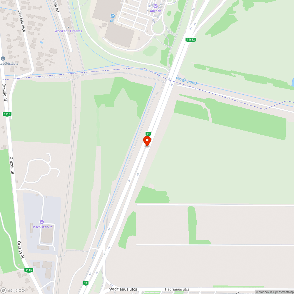 Graffiti bejelentés helye