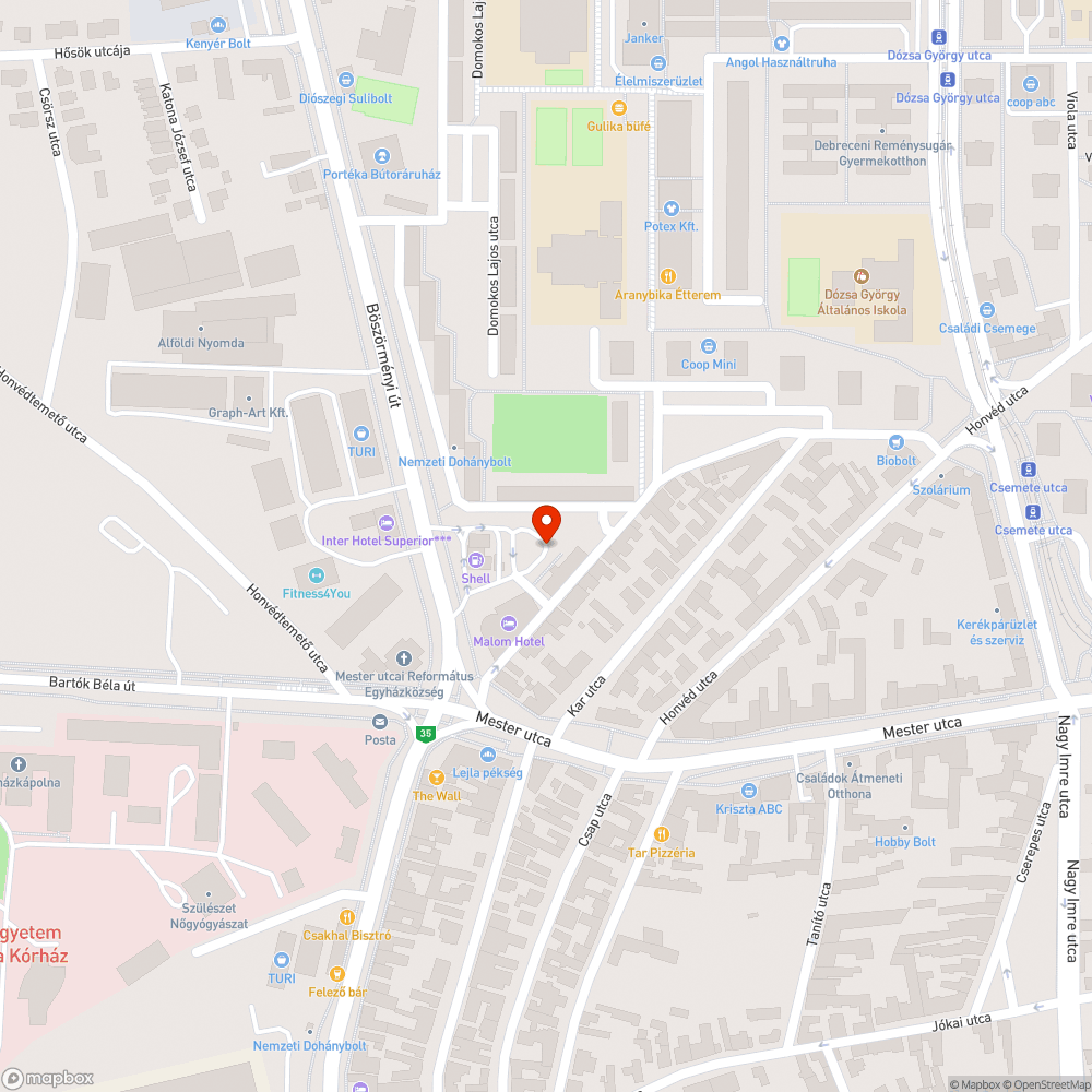 Feltehetően lopott, elhagyott jármű bejelentés helye