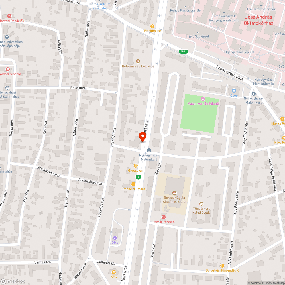 Rombolt zöldterület bejelentés helye