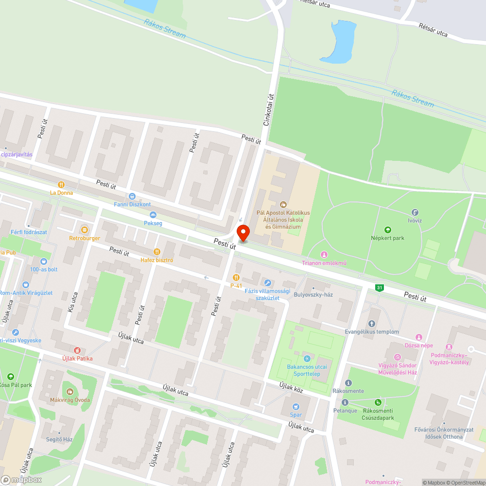 Leesett bejelentés helye