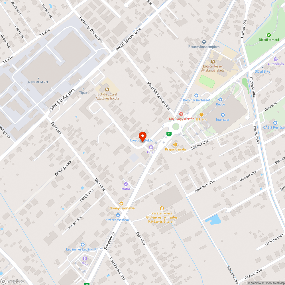 Autótemető katyú bejelentés helye