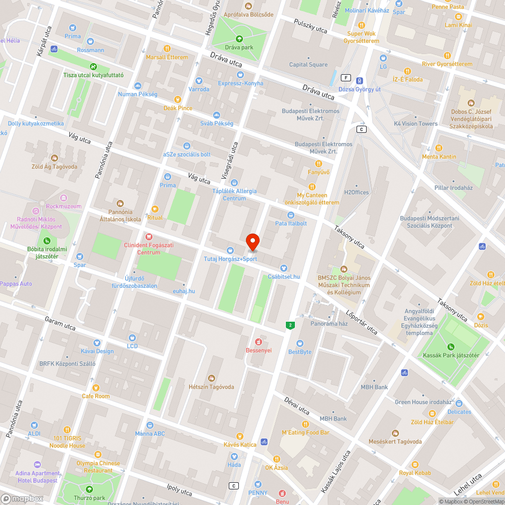 Szétesett kutyakaki gyűjtő bejelentés helye