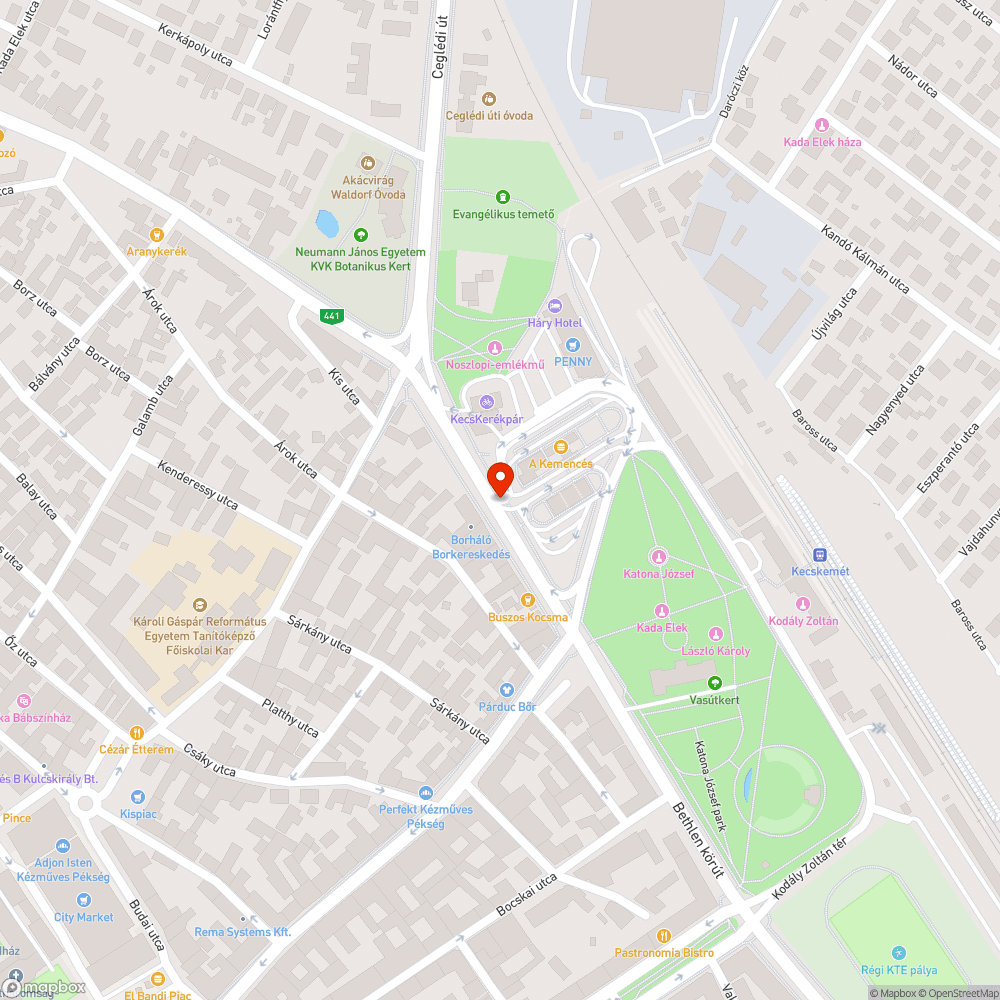 Megsüllyedt víznyelő bejelentés helye